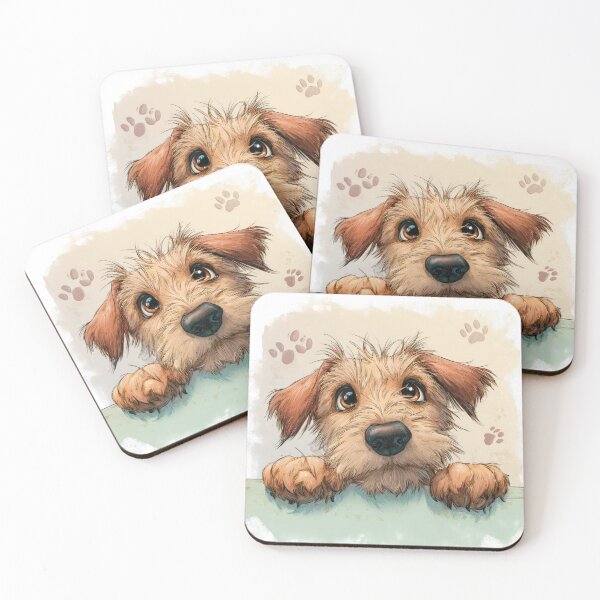 Item preview, Griffon Fauve de Bretagne Peeking over Wall 01 designed and sold by Elisabeth Lucas.