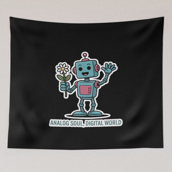 Item preview, Analog Soul Digital World Robot Old School Tech designed and sold by Rotasiin.