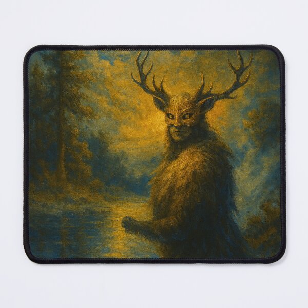 Item preview, The Antlered Oracle of Moonmirror Lake designed and sold by afrancisCL.