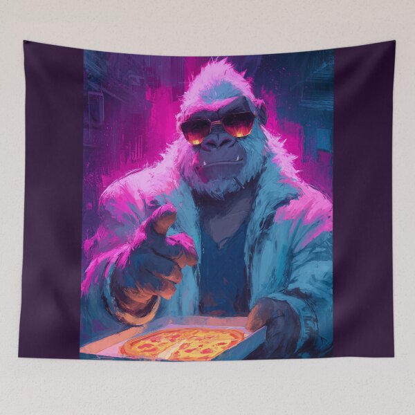 Item preview, Midnight Pizza Boss Gorilla designed and sold by ArgentoArt.
