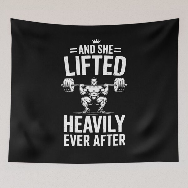 Item preview, and She Lifted Heavily Ever After Gym Motivation designed and sold by Rotasiin.