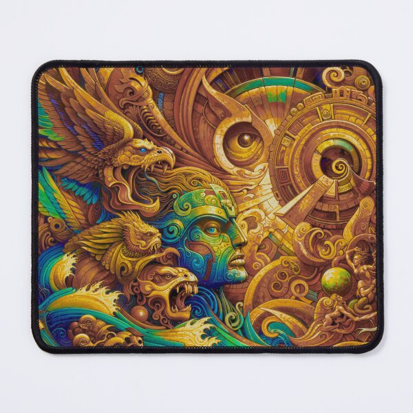 Item preview, Sunstone Guardian of the Dawn | Mythic Mesoamerican-Inspired Solar Mural designed and sold by TheOuroborean.