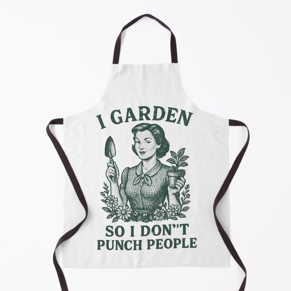 Item preview, I Garden So I Dont Punch People Vintage Retro Gardening Humor designed and sold by zakugan.