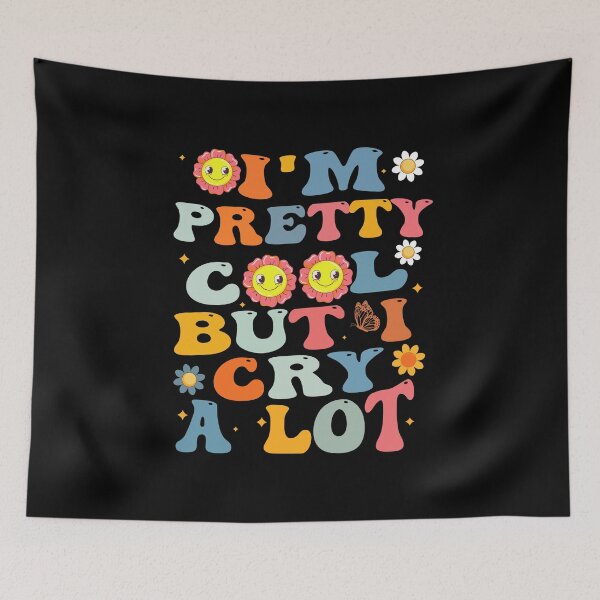 Item preview, Pretty Cool But I Cry A Lot Retro Flowers designed and sold by Nocturnal-Vines.