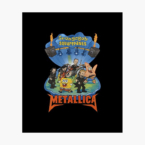 Item preview, SpongeBob Metallica Mashup, Vintage Cartoon Band designed and sold by idtanerdsand.