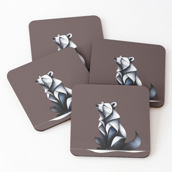 Item preview, Line Art Bear – Geometric Abstract Wildlife in Black and White designed and sold by SoftyDesigns.