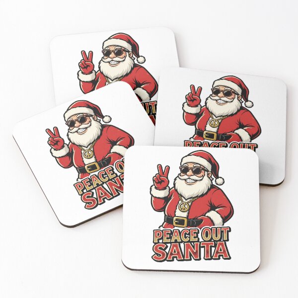 Item preview, PEACE OUT SANTA Cool Retro Claus designed and sold by Quillway.