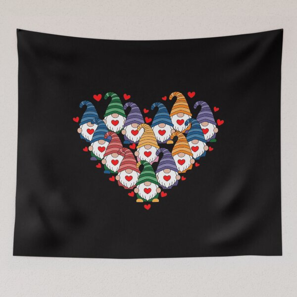 Item preview, gnomes heart love gnome lover gift men women kids girls boys designed and sold by GalaFunny.