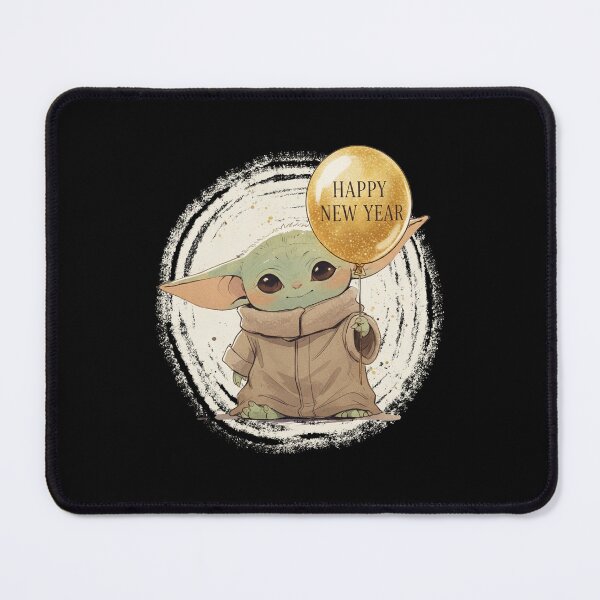 Item preview, GROGU HAPPY NEW YEAR SIGN designed and sold by LIS AND MELIVERSO.