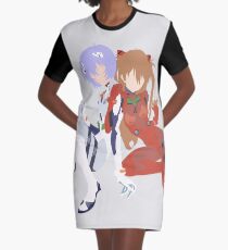 Minimalist Rei & Asuka Graphic T-Shirt Dress
