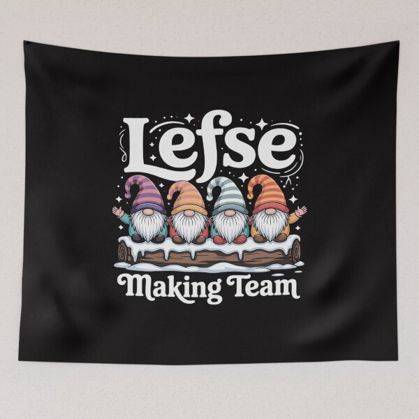 Item preview, Gnome Nisse Tomte Christmas Xmas Lefse Making Team designed and sold by GalaFunny.
