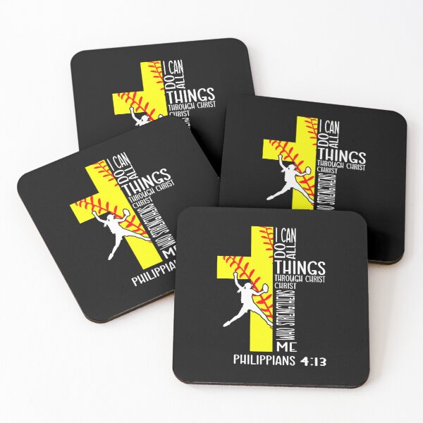 Item preview, I Can Do All Things Through Christ Softball Christian Bible designed and sold by AndreaBonnie.