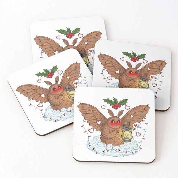 Item preview, Mothman Under the Mistletoe designed and sold by CryptidCharm.