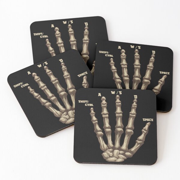 Item preview, WASD Skeleton - the anatomy of a gamer keyboard - hand - skeleton - pc gamer designed and sold by Prtina.