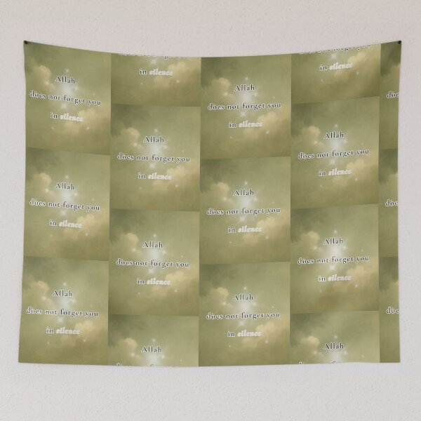 Item preview, Allah Does Not Forget You in Silence – Islamic Comfort Quote Art designed and sold by BlessedStudio31.