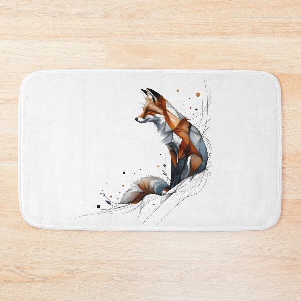 Item preview, Angular Fox in Polygonal Motion with Dot Accents – Line Art designed and sold by SoftyDesigns.