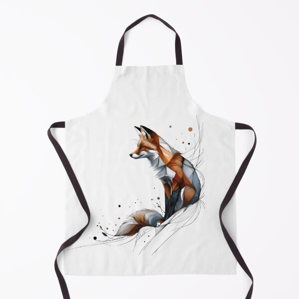 Item preview, Angular Fox in Polygonal Motion with Dot Accents – Line Art designed and sold by SoftyDesigns.