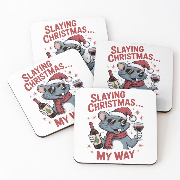 Item preview, slaying Christmas Shrew  T-Shirt – Kawaii Holiday Mouse Design, Funny Winter Animal Tee, Cute Xmas Gift Idea for Kids & Adults designed and sold by kaka8888.