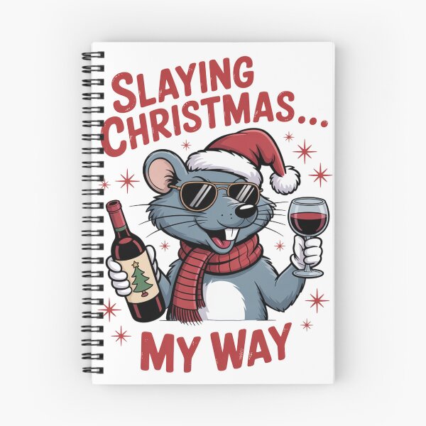 Item preview, slaying Christmas Shrew  T-Shirt – Kawaii Holiday Mouse Design, Funny Winter Animal Tee, Cute Xmas Gift Idea for Kids & Adults designed and sold by kaka8888.