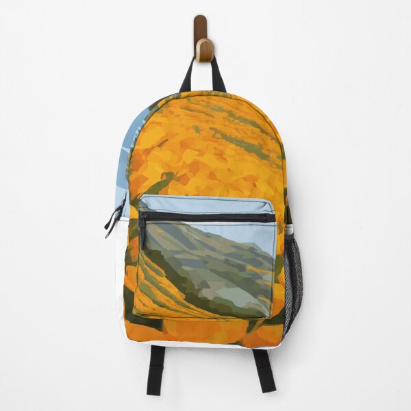 Item preview, California Poppy Coastal Hillside | Big Sur Flower Landscape Art designed and sold by Taanva.