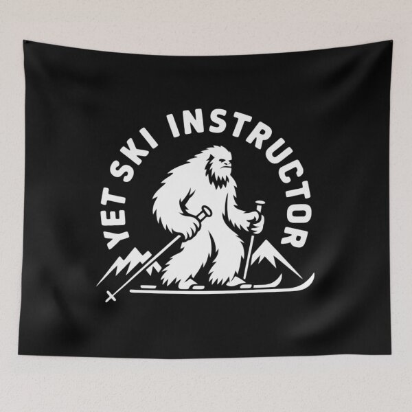Item preview, Yeti Ski Instructor Mountain Snowman Skiing designed and sold by CruelShadesSt.