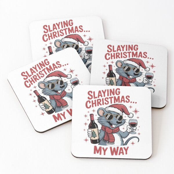 Item preview, slaying Christmas Shrew  T-Shirt – Kawaii Holiday Mouse Design, Funny Winter Animal Tee, Cute Xmas Gift Idea for Kids & Adults designed and sold by kaka8888.