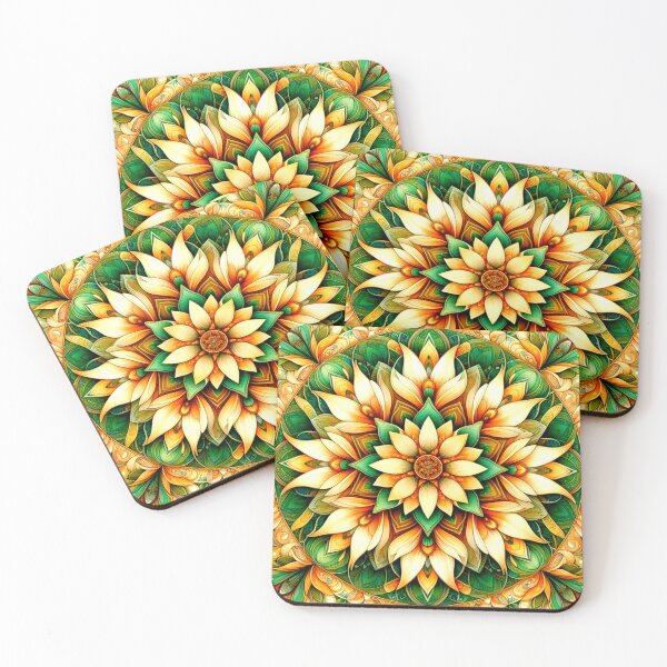 Item preview, Renaissance art bohemian print forest green Mandala designed and sold by Zoop78gads.