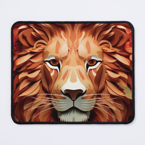 Item preview, Dramatic Lion Face With Exotic Mane Design Art designed and sold by DEC02.