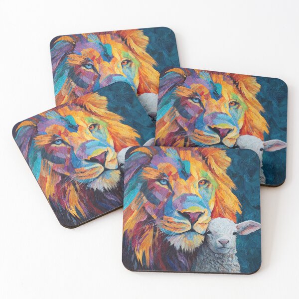 Item preview, Colorful Lion and Lamb designed and sold by Savannah Gibbs.