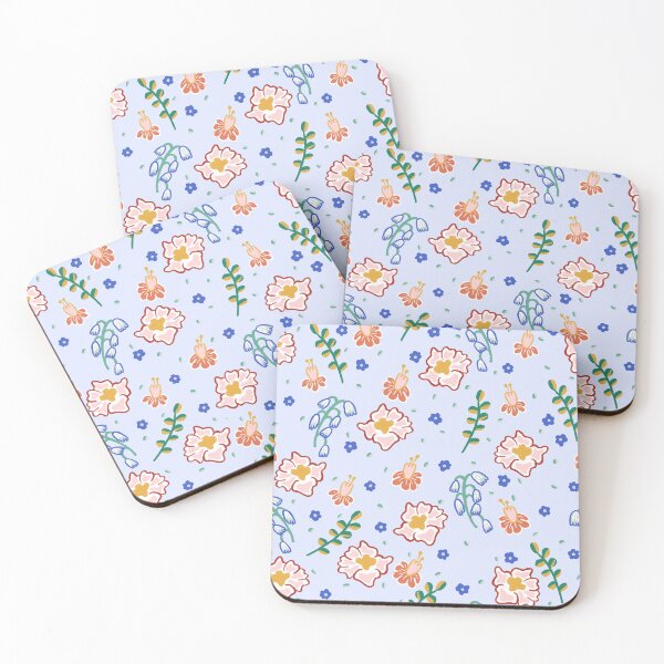 Item preview, Playful Flowers on Periwinkle designed and sold by Jane Max Design.