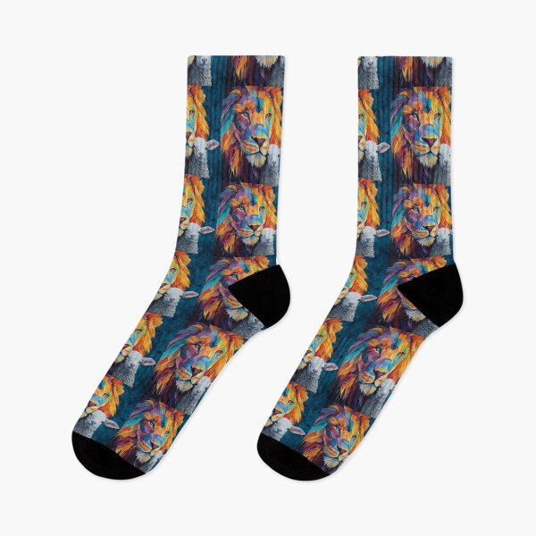 Item preview, Colorful Lion and Lamb designed and sold by Savannah Gibbs.