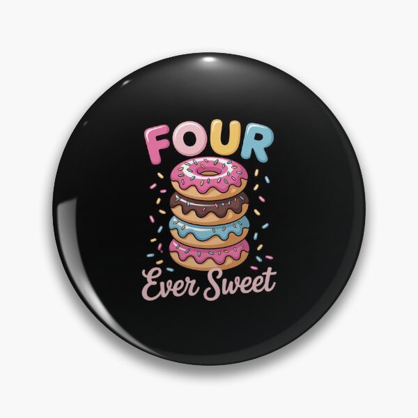 Item preview, Four Ever Sweet 4th Birthday Girl Donut Lover Kids Toddlers designed and sold by RustsyMin.