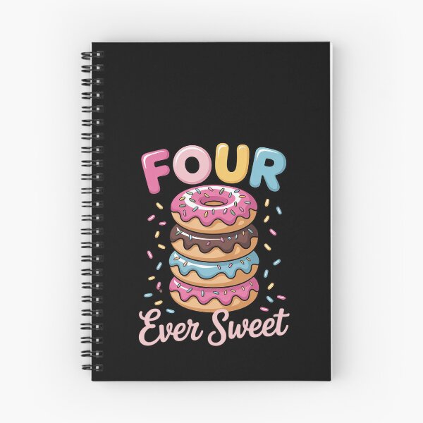 Item preview, Four Ever Sweet 4th Birthday Girl Donut Lover Kids Toddlers designed and sold by RustsyMin.
