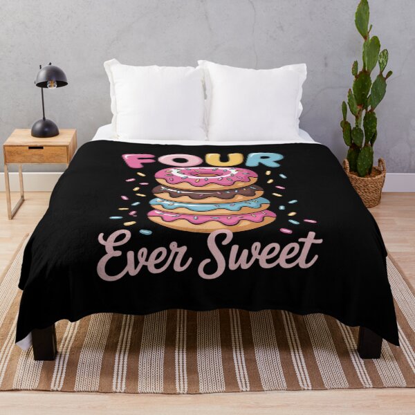 Item preview, Four Ever Sweet 4th Birthday Girl Donut Lover Kids Toddlers designed and sold by RustsyMin.