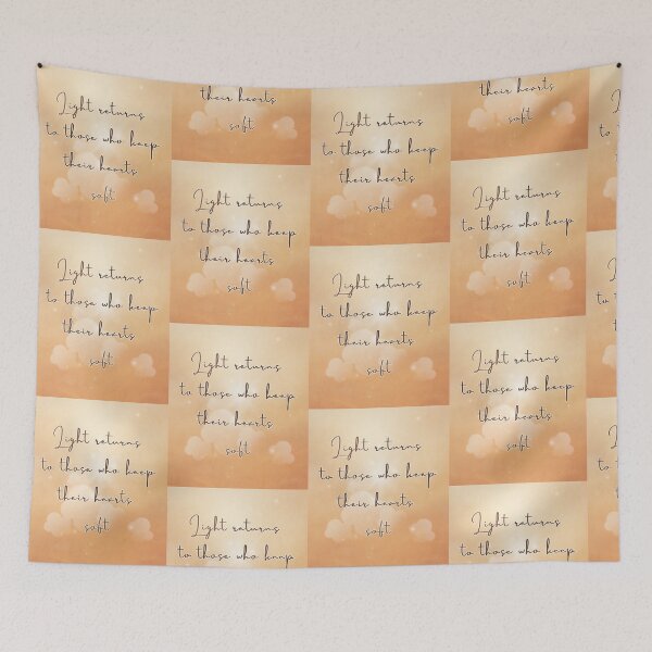 Item preview, Light Returns to Soft Hearts – Warm Gentle Inspirational Quote Art designed and sold by BlessedStudio31.