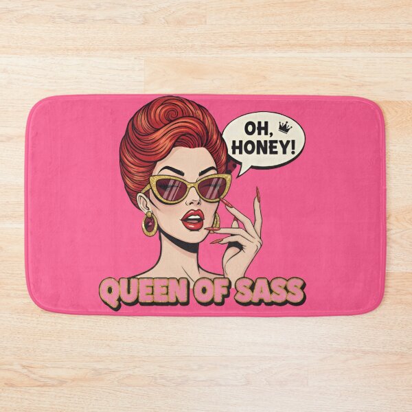 Item preview, Queen of Sass Retro Pop Art Sassy Vintage Glam Girl designed and sold by Mad Mama Designs.
