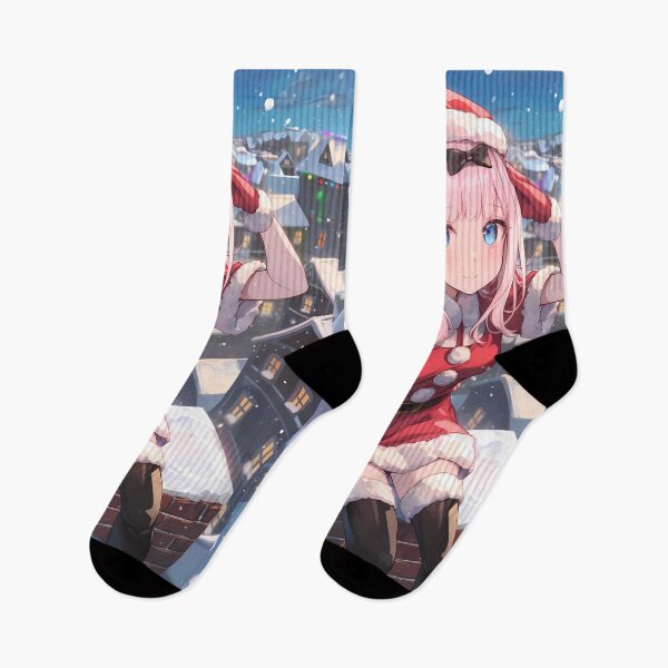 Aperçu de l'œuvre Chika Fujiwara Kaguya-sama Love Is War Noël Père Noël Fille d'anime Nuit d'hiver créée et vendue par CarlosBender.