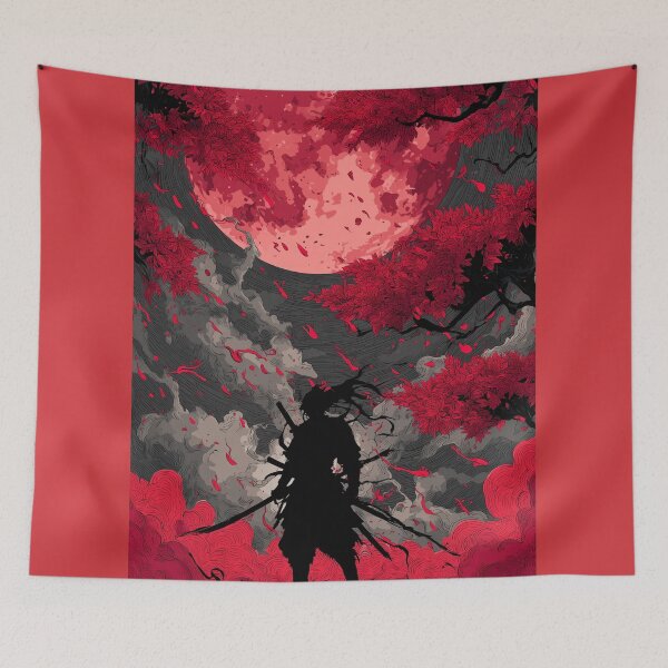 Item preview, Blood Moon Samurai in Crimson Nightfall designed and sold by ArgentoArt.