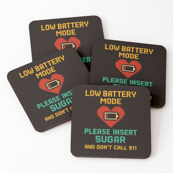 Item preview, Funny Low-Battery Sugar Emergency Humor designed and sold by DiabetesPrints.