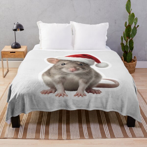 Item preview, Cute Christmas rat with a hat designed and sold by DAGHO.
