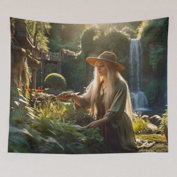 Item preview, Enchanted Witch Elf in the Hidden Herbal Grove designed and sold by BlareBlare.