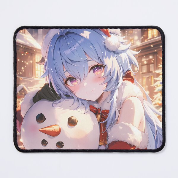 Item preview, Ganyu Genshin Impact Christmas Snow Man Winter Fantasy Festive Gentle Moment designed and sold by CarlosBender.