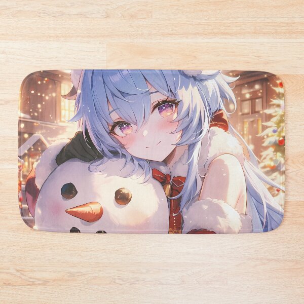 Item preview, Ganyu Genshin Impact Christmas Snow Man Winter Fantasy Festive Gentle Moment designed and sold by CarlosBender.