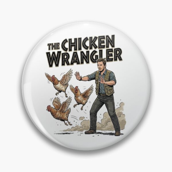 Item preview, The Chicken Wrangler - Jurrasic Bawk (funny chicken humor) designed and sold by guitarchalk.