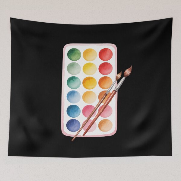 Item preview, Artist & Painter Watercolor Palette Background Graphic designed and sold by velltoons.