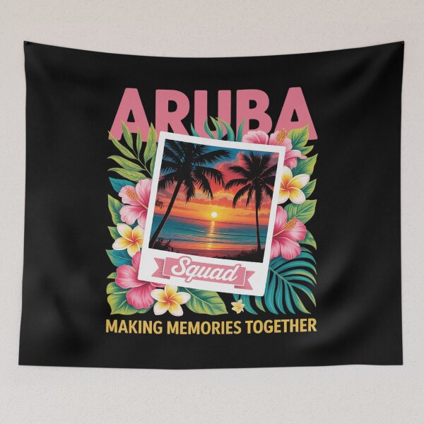 Artikelvorschau, Aruba-Team 2026 – Geschenk für einen tropischen Sommer-Sonnenuntergangsurlaub entworfen und verkauft von velltoons.