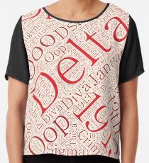 Delta-Diva-Wort-Kunst Chiffontop