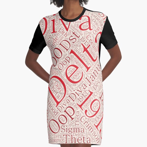 Delta Diva Word Art Graphic T-Shirt Dress