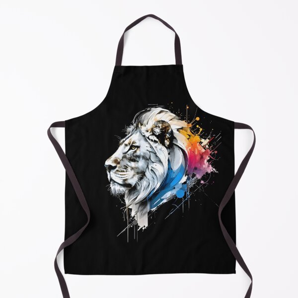Item preview, Line Art Lion Head with Vibrant Abstract Mane and Geometric Motion designed and sold by SoftyDesigns.