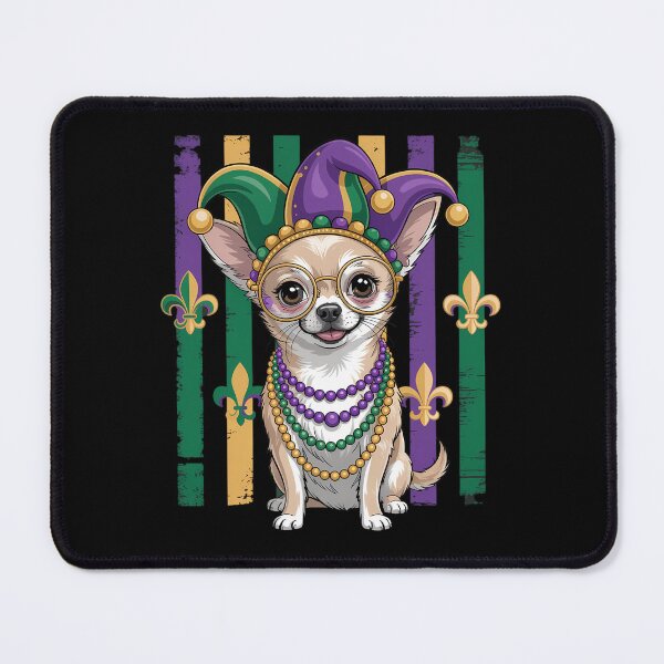 Item preview, Chihuahua Dog Cute Puppy Hat Glass Mardi Gras designed and sold by CruelShadesSt.